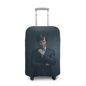 Чехол для чемодана 3D с принтом Шерлок 2017 в Петрозаводске, 86% полиэфир, 14% спандекс | двустороннее нанесение принта, прорези для ручек и колес | holmes | sherlock | бенедикт | камбербатч | холмс | шерлок