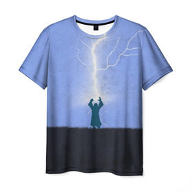Мужская футболка 3D с принтом Zeus в Петрозаводске, 100% полиэфир | прямой крой, круглый вырез горловины, длина до линии бедер | dota | dota 2 | zeus | дота | зевс