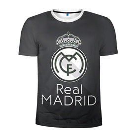 Мужская футболка 3D спортивная с принтом Real Madrid в Петрозаводске, 100% полиэстер с улучшенными характеристиками | приталенный силуэт, круглая горловина, широкие плечи, сужается к линии бедра | real madrid
