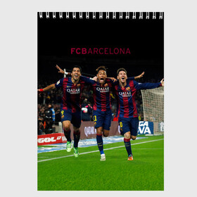Скетчбук с принтом Barcelona6 в Петрозаводске, 100% бумага
 | 48 листов, плотность листов — 100 г/м2, плотность картонной обложки — 250 г/м2. Листы скреплены сверху удобной пружинной спиралью | barcelona | football | барса | барселона | примера | футбол | чемпионат испании