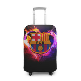 Чехол для чемодана 3D с принтом Barcelona7 в Петрозаводске, 86% полиэфир, 14% спандекс | двустороннее нанесение принта, прорези для ручек и колес | Тематика изображения на принте: barcelona | football | барса | барселона | примера | футбол | чемпионат испании