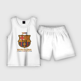 Детская пижама с шортами хлопок с принтом Barcelona2 в Петрозаводске,  |  | barcelona | football | барса | барселона | примера | футбол | чемпионат испании