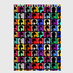 Скетчбук с принтом The Beatles art в Петрозаводске, 100% бумага
 | 48 листов, плотность листов — 100 г/м2, плотность картонной обложки — 250 г/м2. Листы скреплены сверху удобной пружинной спиралью | Тематика изображения на принте: битлз
