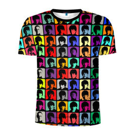 Мужская футболка 3D спортивная с принтом The Beatles art в Петрозаводске, 100% полиэстер с улучшенными характеристиками | приталенный силуэт, круглая горловина, широкие плечи, сужается к линии бедра | битлз