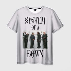 Мужская футболка 3D с принтом System of a Down в Петрозаводске, 100% полиэфир | прямой крой, круглый вырез горловины, длина до линии бедер | Тематика изображения на принте: 