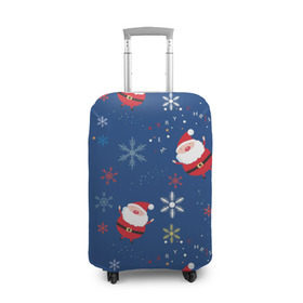 Чехол для чемодана 3D с принтом Новый год от new.art.fox в Петрозаводске, 86% полиэфир, 14% спандекс | двустороннее нанесение принта, прорези для ручек и колес | праздник | снег | снежинки