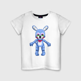 Детская футболка хлопок с принтом Bonnie в Петрозаводске, 100% хлопок | круглый вырез горловины, полуприлегающий силуэт, длина до линии бедер | bonnie | five nights at freddys | fnaf | фнаф
