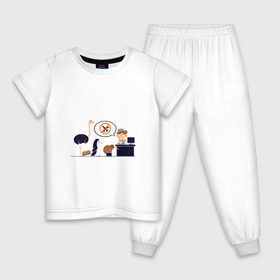 Детская пижама хлопок с принтом Рождены не для полётов в Петрозаводске, 100% хлопок |  брюки и футболка прямого кроя, без карманов, на брюках мягкая резинка на поясе и по низу штанин
 | 