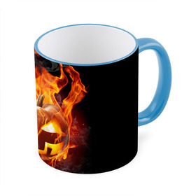 Кружка 3D с принтом Огненная стихия хэллоуин в Петрозаводске, керамика | ёмкость 330 мл | fire | luxury | premium | vip | vppdgryphon | огненная стихия | огонь | пожар | премиум | хэллоуин | эксклюзив