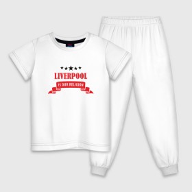 Детская пижама хлопок с принтом Liverpool в Петрозаводске, 100% хлопок |  брюки и футболка прямого кроя, без карманов, на брюках мягкая резинка на поясе и по низу штанин
 | Тематика изображения на принте: ливерпуль