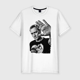 Мужская футболка премиум с принтом Paul van Dyk (retro style) в Петрозаводске, 92% хлопок, 8% лайкра | приталенный силуэт, круглый вырез ворота, длина до линии бедра, короткий рукав | 