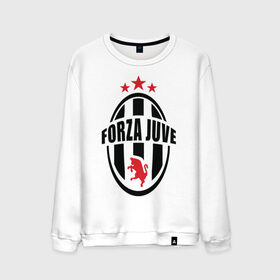 Мужской свитшот хлопок с принтом Forza Juventus в Петрозаводске, 100% хлопок |  | Тематика изображения на принте: forza | juventus | футбол