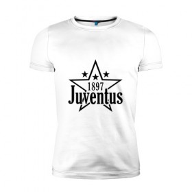 Мужская футболка премиум с принтом juventus в Петрозаводске, 92% хлопок, 8% лайкра | приталенный силуэт, круглый вырез ворота, длина до линии бедра, короткий рукав | juventus | ювентус