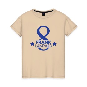 Женская футболка хлопок с принтом Фрэнк Лэмпард в Петрозаводске, 100% хлопок | прямой крой, круглый вырез горловины, длина до линии бедер, слегка спущенное плечо | Тематика изображения на принте: frank lanpard | фрэнк лэмпард | челси