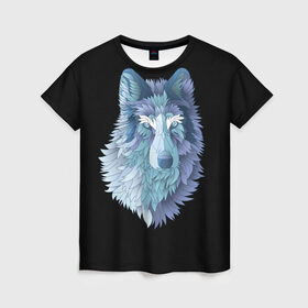 Женская футболка 3D с принтом Седой волк в Петрозаводске, 100% полиэфир ( синтетическое хлопкоподобное полотно) | прямой крой, круглый вырез горловины, длина до линии бедер | взгляд | волк | животные | лес | охота | природа | хищник