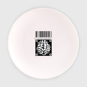 Тарелка с принтом QR brain code в Петрозаводске, фарфор | диаметр - 210 мм
диаметр для нанесения принта - 120 мм | code | qr | математика | пи | штрихкод