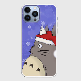 Чехол для iPhone 13 Pro Max с принтом Тоторо и снег в Петрозаводске,  |  | totoro | аниме | новогодние аниме | новый год | рождественские аниме | тоторо