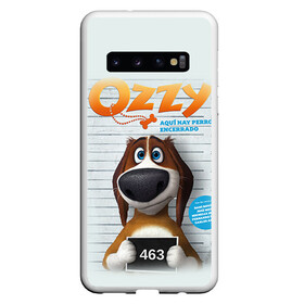 Чехол для Samsung Galaxy S10 с принтом Ozzy в Петрозаводске, Силикон | Область печати: задняя сторона чехла, без боковых панелей | dog | fast furry | бигль | большой собачий побег | мартин | мультфильм | оззи | побег | свободу разношерстным | собака