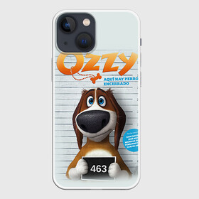 Чехол для iPhone 13 mini с принтом Ozzy в Петрозаводске,  |  | dog | fast furry | бигль | большой собачий побег | мартин | мультфильм | оззи | побег | свободу разношерстным | собака
