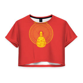 Женская футболка 3D укороченная с принтом Гомер в Петрозаводске, 100% полиэстер | круглая горловина, длина футболки до линии талии, рукава с отворотами | simpsons