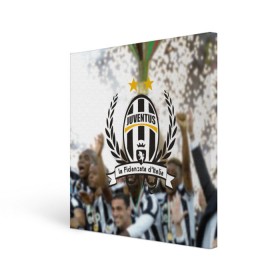 Холст квадратный с принтом Juventus5 в Петрозаводске, 100% ПВХ |  | football | juve | juventus | seria a | бьянконери | серия а | футбол | чемпионат италии | юве | ювентус