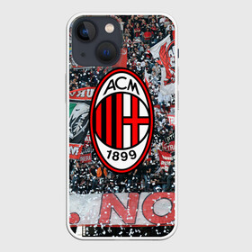 Чехол для iPhone 13 mini с принтом Milan1 в Петрозаводске,  |  | Тематика изображения на принте: football | milan | seria a | милан | россонери | серия а | футбол | чемпионат италии