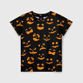 Детская футболка 3D с принтом Хэллуин 6 в Петрозаводске, 100% гипоаллергенный полиэфир | прямой крой, круглый вырез горловины, длина до линии бедер, чуть спущенное плечо, ткань немного тянется | 31 октября | halloween | паутина | привидения | теги: хелоуин | хеллоуин | черепа