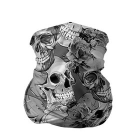 Бандана-труба 3D с принтом Хэллуин 8 в Петрозаводске, 100% полиэстер, ткань с особыми свойствами — Activecool | плотность 150‒180 г/м2; хорошо тянется, но сохраняет форму | 31 октября | halloween | паутина | привидения | теги: хелоуин | хеллоуин | черепа