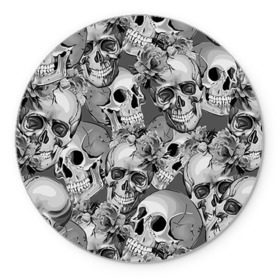 Коврик круглый с принтом Хэллуин 8 в Петрозаводске, резина и полиэстер | круглая форма, изображение наносится на всю лицевую часть | 31 октября | halloween | паутина | привидения | теги: хелоуин | хеллоуин | черепа