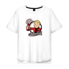 Мужская футболка хлопок Oversize с принтом NukaCola в Петрозаводске, 100% хлопок | свободный крой, круглый ворот, “спинка” длиннее передней части | Тематика изображения на принте: 