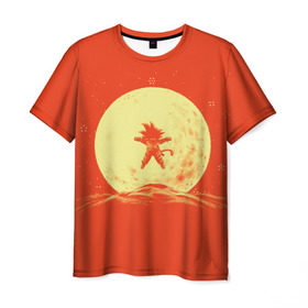 Мужская футболка 3D с принтом Moon в Петрозаводске, 100% полиэфир | прямой крой, круглый вырез горловины, длина до линии бедер | anime | dragon ball | goku | аниме | гоку | драконий жемчуг | жемчуг дракона