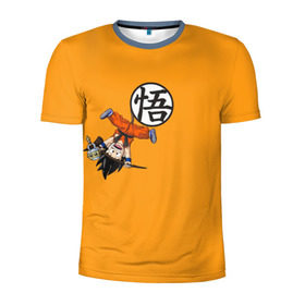 Мужская футболка 3D спортивная с принтом Dragon Ball в Петрозаводске, 100% полиэстер с улучшенными характеристиками | приталенный силуэт, круглая горловина, широкие плечи, сужается к линии бедра | anime | dragon ball | драконий жемчуг | жемчуг дракона