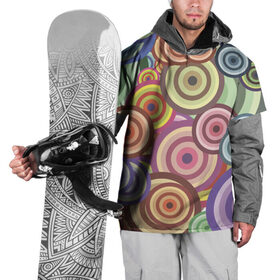 Накидка на куртку 3D с принтом Радуга добра в Петрозаводске, 100% полиэстер |  | круги | паттерн | разноцветный