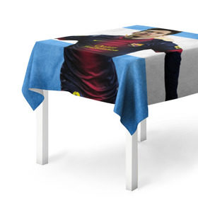Скатерть 3D с принтом Messi from Argentina в Петрозаводске, 100% полиэстер (ткань не мнется и не растягивается) | Размер: 150*150 см | аргентина | барселона | месси | футбол