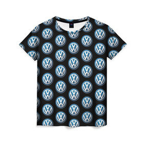 Женская футболка 3D с принтом Volkswagen в Петрозаводске, 100% полиэфир ( синтетическое хлопкоподобное полотно) | прямой крой, круглый вырез горловины, длина до линии бедер | фольксваген