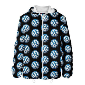Мужская куртка 3D с принтом Volkswagen в Петрозаводске, ткань верха — 100% полиэстер, подклад — флис | прямой крой, подол и капюшон оформлены резинкой с фиксаторами, два кармана без застежек по бокам, один большой потайной карман на груди. Карман на груди застегивается на липучку | Тематика изображения на принте: фольксваген