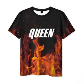 Мужская футболка 3D с принтом Queen в Петрозаводске, 100% полиэфир | прямой крой, круглый вырез горловины, длина до линии бедер | rok | куин | меркури | музыка | панк | рок | фреди