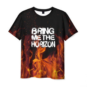 Мужская футболка 3D с принтом Bring Me The Horizon в Петрозаводске, 100% полиэфир | прямой крой, круглый вырез горловины, длина до линии бедер | rok | sempiternal | музыка | рок