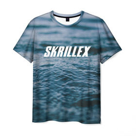 Мужская футболка 3D с принтом Skrillex в Петрозаводске, 100% полиэфир | прямой крой, круглый вырез горловины, длина до линии бедер | Тематика изображения на принте: rok | музыка | рок | скриллекс