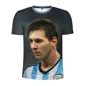 Мужская футболка 3D спортивная с принтом Leo Messi в Петрозаводске, 100% полиэстер с улучшенными характеристиками | приталенный силуэт, круглая горловина, широкие плечи, сужается к линии бедра | fc barcelona | football | lionel messi | messi | аргентина | барса | лео месси | фк барселона | футбол