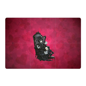 Магнитный плакат 3Х2 с принтом Gothic в Петрозаводске, Полимерный материал с магнитным слоем | 6 деталей размером 9*9 см | anime кресло | gothic | парень | черный
