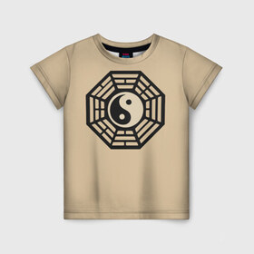 Детская футболка 3D с принтом Символ гармонии в Петрозаводске, 100% гипоаллергенный полиэфир | прямой крой, круглый вырез горловины, длина до линии бедер, чуть спущенное плечо, ткань немного тянется | азия | духовность | мистика | на макете изображён символ гармонии. знак | символ