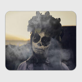 Коврик прямоугольный с принтом Dia de los muertos в Петрозаводске, натуральный каучук | размер 230 х 185 мм; запечатка лицевой стороны | девушка | день мёртвых | дым | зомби | мертвец | праздник