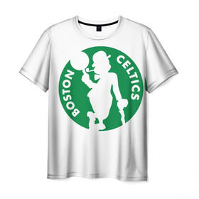 Мужская футболка 3D с принтом Boston Celtics в Петрозаводске, 100% полиэфир | прямой крой, круглый вырез горловины, длина до линии бедер | Тематика изображения на принте: 