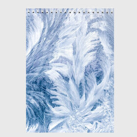 Скетчбук с принтом Морозные узоры в Петрозаводске, 100% бумага
 | 48 листов, плотность листов — 100 г/м2, плотность картонной обложки — 250 г/м2. Листы скреплены сверху удобной пружинной спиралью | frost | happy | new | year | год | иней | мороз | новогодние | новый | снег