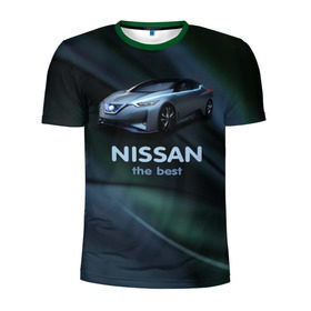 Мужская футболка 3D спортивная с принтом Nissan the best в Петрозаводске, 100% полиэстер с улучшенными характеристиками | приталенный силуэт, круглая горловина, широкие плечи, сужается к линии бедра | nissan | авто | автомобиль | водитель | машина | ниссан | тачка