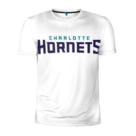 Мужская футболка 3D спортивная с принтом Charlotte Hornets в Петрозаводске, 100% полиэстер с улучшенными характеристиками | приталенный силуэт, круглая горловина, широкие плечи, сужается к линии бедра | 