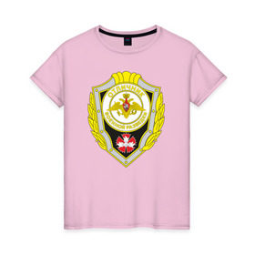 Женская футболка хлопок с принтом Отличник военной разведки в Петрозаводске, 100% хлопок | прямой крой, круглый вырез горловины, длина до линии бедер, слегка спущенное плечо | армия | военная разведка | вс рф | россия | солдат