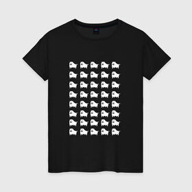 Женская футболка хлопок с принтом Undertale doge в Петрозаводске, 100% хлопок | прямой крой, круглый вырез горловины, длина до линии бедер, слегка спущенное плечо | андертейл | подземелье | собака