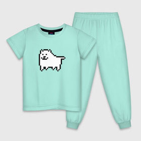 Детская пижама хлопок с принтом Undertale game doge в Петрозаводске, 100% хлопок |  брюки и футболка прямого кроя, без карманов, на брюках мягкая резинка на поясе и по низу штанин
 | dog | андертейл | подземелье | собака
